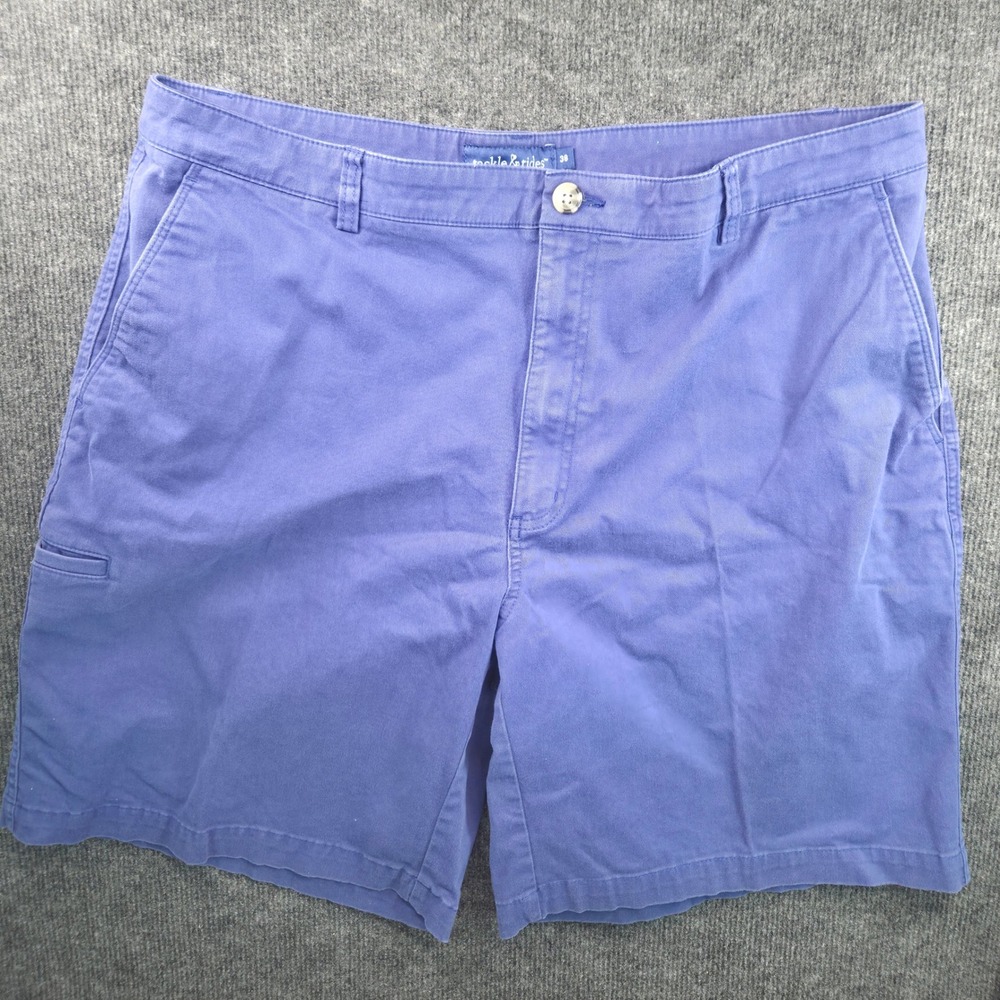 Tackle & Tides Chino Shorts Mens 38 Blue Excellent Coastal Utility Twill